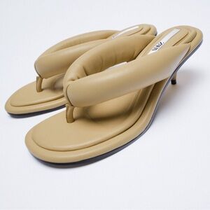 ZARA HEELED QUILTED SANDAL